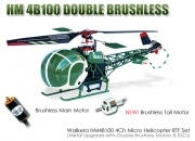 Walkera 4B100 DOUBLE BRUSHLESS Metal Edition 4ch Micro Heli RTF 2.4G