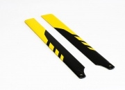 Glass Fibre Main Blades for T-Rex 450 (Black/Yellow)