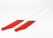 3DPro Carbon Fiber 600 PRO Main Blade for T-Rex 600 (Red/White)