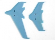 Vertical & Horizontal Tail Blade Set (Blue) for Honey Bee King 3