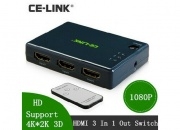 CE-Link HDMI Switch 3in1 Output w/ Remote
