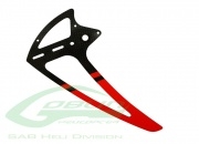 SAB Carbon Fiber Vertical Fin Red - Goblin 500