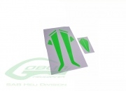 SAB Landing Gear and Fin Green Sticker - Goblin 380