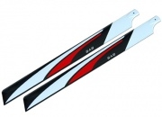 SAB 690-3D Red/White/Black 690mm FBL Hard-3D Carbon Blade