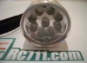 LED Flashlight / Torch (9 Bulbs, Long Lasting) Silver Colour