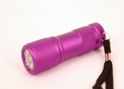 LED Flashlight / Torch (9 Bulbs, Long Lasting) Purple Colour