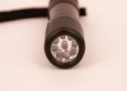 LED Flashlight / Torch (9 Bulbs, Long Lasting) Black Colour