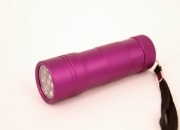 LED Flashlight / Torch (12 Bulbs, Long Lasting) Purple Colour