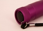 LED Flashlight / Torch (12 Bulbs, Long Lasting) Purple Colour