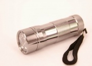 LED Flashlight / Torch (12 Bulbs, Long Lasting) Silver Colour