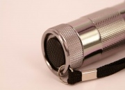 LED Flashlight / Torch (12 Bulbs, Long Lasting) Silver Colour