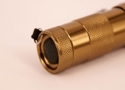 LED Flashlight / Torch (12 Bulbs, Long Lasting) Gold Colour
