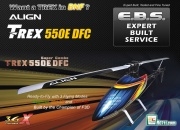ALIGN T-Rex 550E DFC FBL Heli + 2.4G Futaba/JR Receiver 3D BNF Custom Combo (Expert Built Service!)