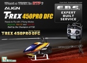 ALIGN T-Rex 450 PRO DFC FBL + 2.4G Futaba/JR/Walkera Radio 3D RTF Combo (Expert Built Service!)