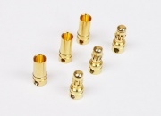 3DPro 4mm Gold Plated Spring Connector 3 Pairs Pack