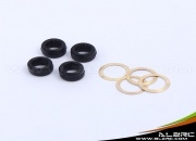 4mm Black Rubber Damper 80 degrees(4 pcs) for ALZ/T-Rex 450