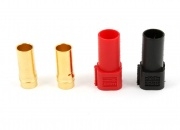 Amass Licensed XT150 6.0mm Bullet Connectors Black/Red Set for Battery