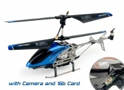 SH C7 Lightning 3.5ch Metal Spy RC Helicopter w/ Camera and Gyro (Blue Color)