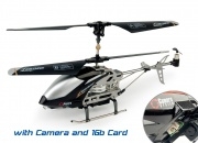 SH C7 Lightning 3.5ch Metal Spy RC Helicopter w/ Camera and Gyro (Black Color)