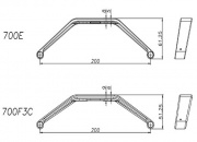 Landing Skid/White for T-Rex 550E/600/700