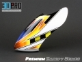 3DPro PREIMUM Painted Glossy Fiberglass Canopy 14 for T-Rex 450PRO