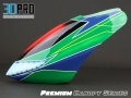 3DPro PREIMUM Painted Glossy Fiberglass Canopy 11 for T-Rex 550E