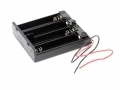 Battery Holder for 4 x AAA-cell (with Cables)