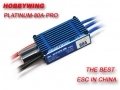 HobbyWing Platinum 80A-PRO Programmable Brushless ESC + connectors