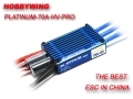 HobbyWing Platinum 70A-HV-PRO Programmable Brushless ESC (High Voltage)+ connectors