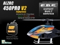 ALZRC 450 PRO V2 3G FBL Heli + 2.4G Futaba/JR/Walkera Receiver 3D BNF (Expert Built Service!)