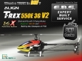 ALIGN T-Rex 550E 3GX V2 Flybarless Super Combo + 2.4G Futaba/JR/Spektrum Receiver 3D BNF (Expert Built Service!)