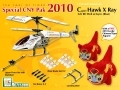 Special CNY Pak!  Copter Hawk X RAY Metal RC Helicopter (Blue Color)