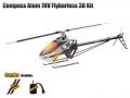 Compass Atom 7HV FlybarLess 3D CF Combo Kit w/ CF Blade + Scorpion HKIII3026-4035-500 Motor