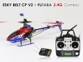 2.4G  ESky Belt-CP V2 + Futaba 6EX/7C/8FG/10C Combo ARF Pack + AL Case