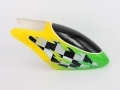 T-Rex Style Glass Fibre Canopy for 450 Helicopters (Green Fire Checkers)