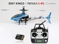 2.4G ESky Honey Bee King 3 + Futaba 6EX/7C/10C Combo ARF Pack + AL Case