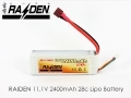 RAIDEN 11.1v 2400mAh 28/33C Li-Polymer battery w/ connector