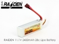 RAIDEN 11.1v 2400mAh 28/40C Li-Polymer battery w/ connector
