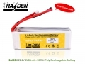RAIDEN 22.2v 2600(2850)mAh 25/30C Li-Polymer battery w/ T connector