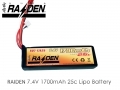 RAIDEN 7.4v 1700mAh 25C Li-Polymer Battery for Walkera 4F200LM