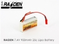 RAIDEN 7.4v 900mAh 20C/25C Li-Polymer Battery Upgrade!