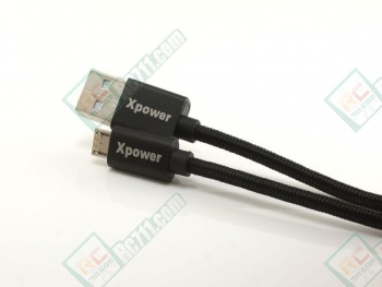 Xpower Aluminium 24K Micro USB Cable (Black)