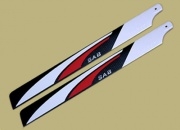 SAB 0227R Red/White/Black 700mm FB Main Blade - Hard 3D - New Design