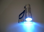 LED Flashlight / Torch (9 Bulbs, Long Lasting) Silver Colour
