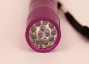 LED Flashlight / Torch (12 Bulbs, Long Lasting) Purple Colour