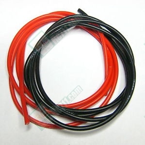 8AWG High Quality Flex Silicone Wire 1M (Red & Black)