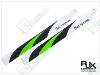 RJX Vector 430mm High Quality Carbon FBL Main Blades/Green