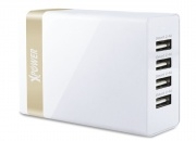 Xpower - X4PA 30W 6A 4-Port USB Smart Charger (White / Gold)
