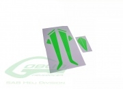 SAB Landing Gear and Fin Green Sticker - Goblin 380