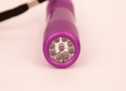 LED Flashlight / Torch (9 Bulbs, Long Lasting) Purple Colour